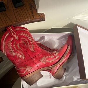 Women’s short red boots